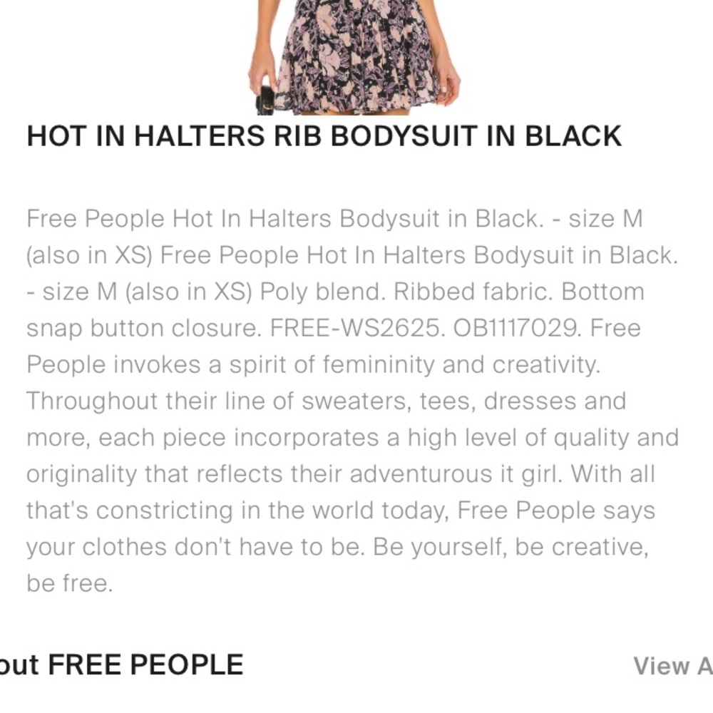 Hot In halters rib bodysuit in black - Picture 4 of 9